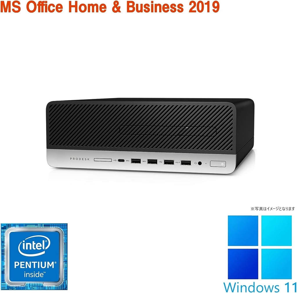 HP (エイチピー) デスクトップPC 600G3/Win 11 Pro/MS Office Hu0026B 2019/Celeron G4400/WIFI /Bluetooth/DVD-RW/8GB/256GB SSD (整備済み品) | Miracle